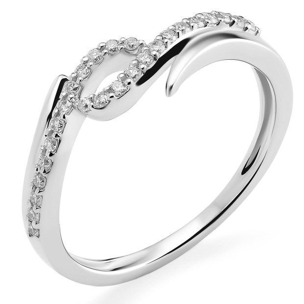 orphelia Orphelia® Women's Whitegold 18C Ring - Silver RD-3221