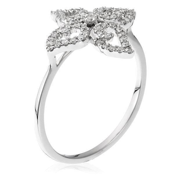 Orphelia Orphelia® Women's Whitegold 18C Ring - Silver RD-3216