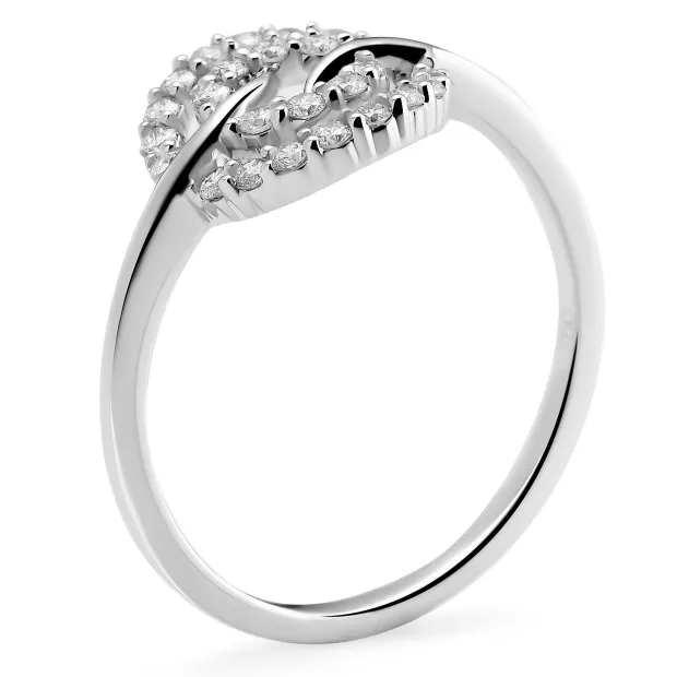 Orphelia Orphelia® Women's Whitegold 18C Ring - Silver RD-3217