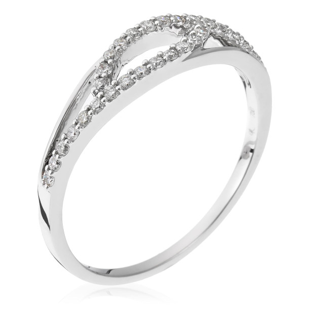 orphelia Orphelia® Women's Whitegold 18C Ring - Silver RD-3234