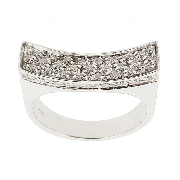 Orphelia Orphelia® Women's Whitegold 18C Ring - Silver RD-33194