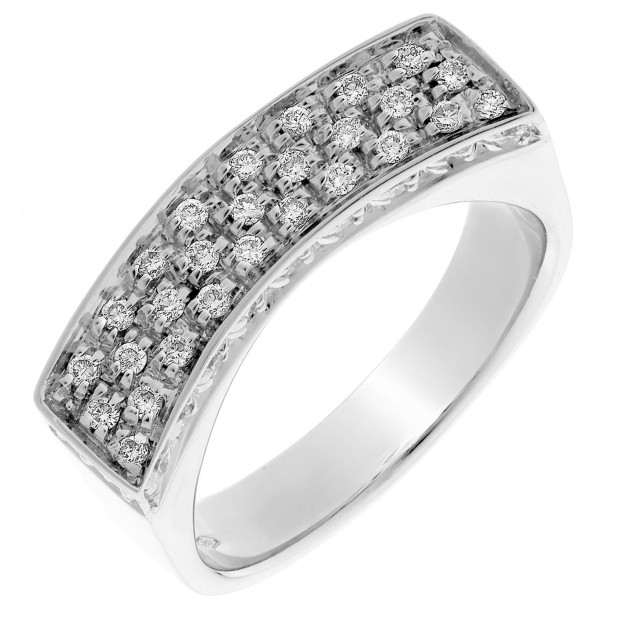 orphelia Orphelia® Women's Whitegold 18C Ring - Silver RD-33194
