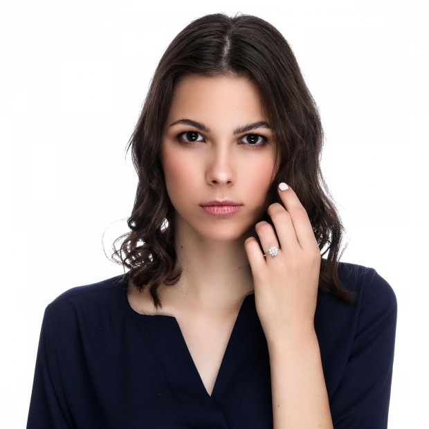 Orphelia Orphelia® Women's Whitegold 18C Ring - Silver RD-33167