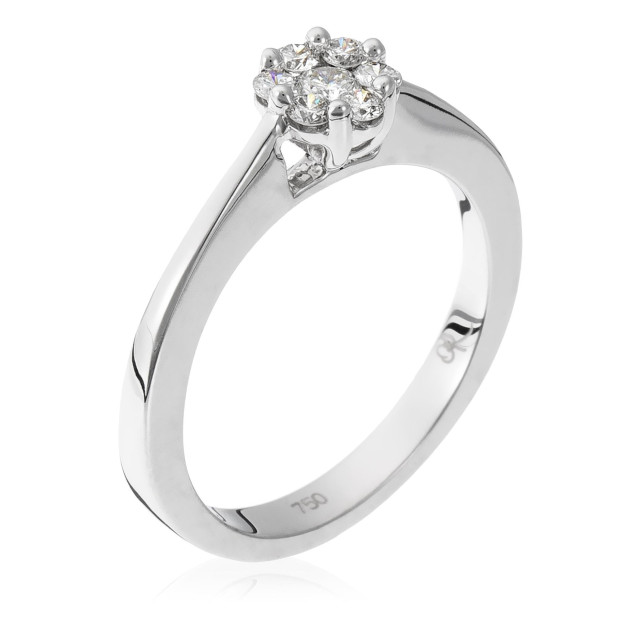 orphelia Orphelia® Women's Whitegold 18C Ring - Silver RD-3363