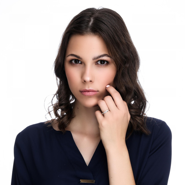 Orphelia Orphelia® Women's Whitegold 18C Ring - Silver RD-33214/1