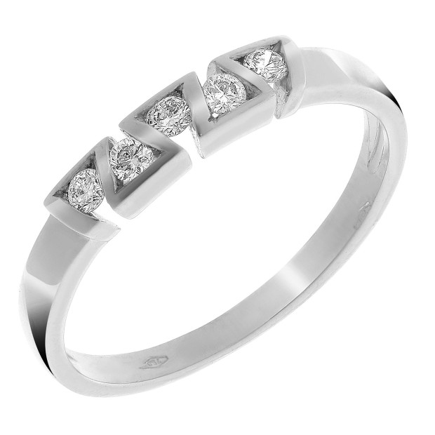 orphelia Orphelia® Women's Whitegold 18C Ring - Silver RD-33214/1