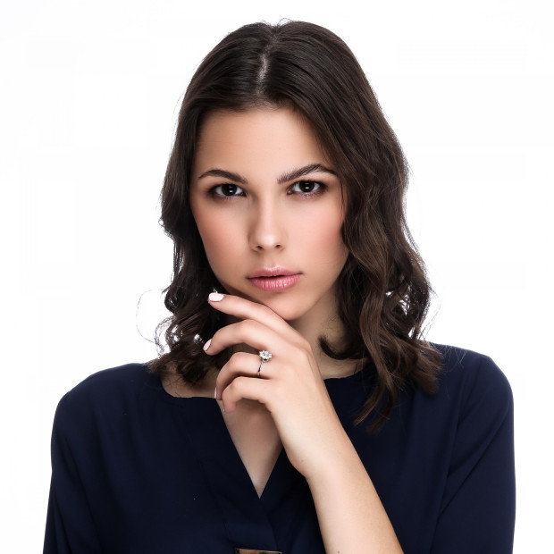 Orphelia Orphelia® Women's Whitegold 18C Ring - Silver RD-33168