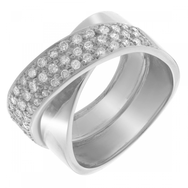 Orphelia Orphelia® Women's Whitegold 18C Ring - Silver RD-33397