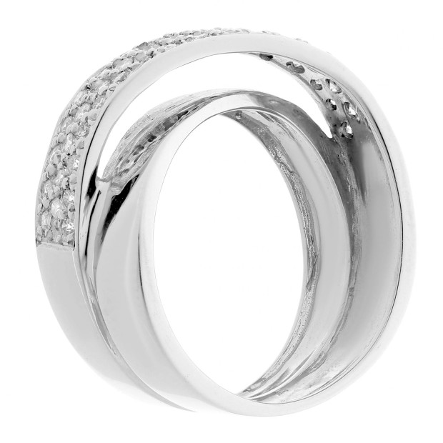 Orphelia Orphelia® Women's Whitegold 18C Ring - Silver RD-33397