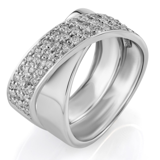 Orphelia Orphelia® Women's Whitegold 18C Ring - Silver RD-33397