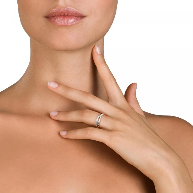 Orphelia Orphelia® Women's Whitegold 18C Ring - Silver RD-3381