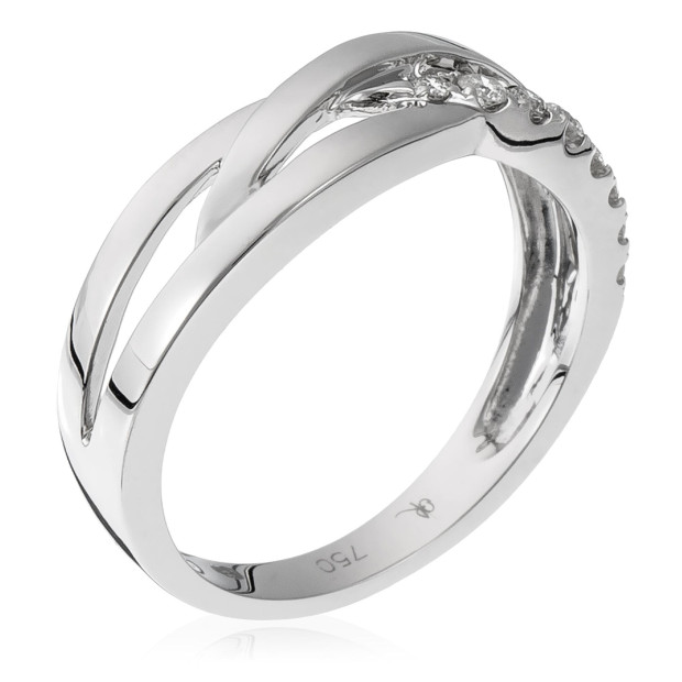 orphelia Orphelia® Women's Whitegold 18C Ring - Silver RD-3381