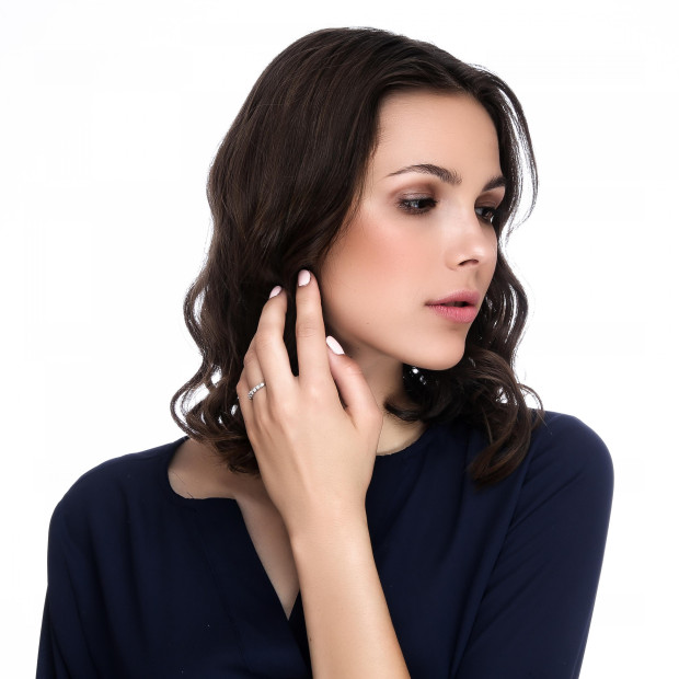 Orphelia Orphelia® Women's Whitegold 18C Ring - Silver RD-33217/1