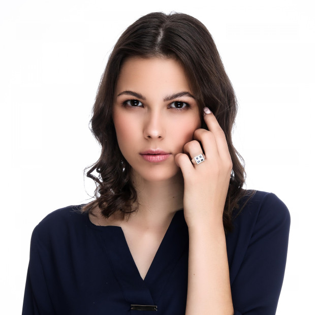 Orphelia Orphelia® Women's Whitegold 18C Ring - Silver RD-33153