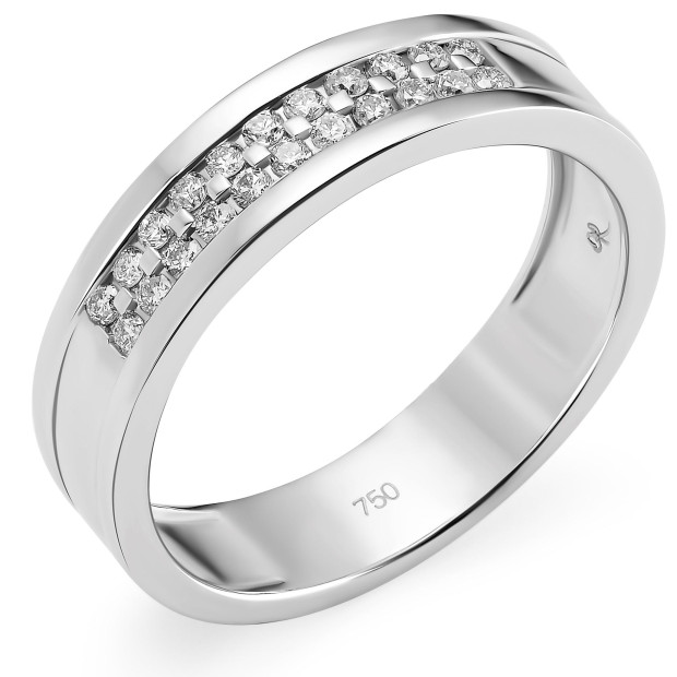 orphelia Orphelia® Women's Whitegold 18C Ring - Silver RD-3386