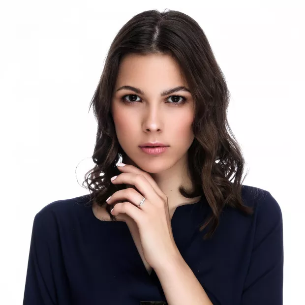 Orphelia Orphelia® Women's Whitegold 18C Ring - Silver RD-33215/1