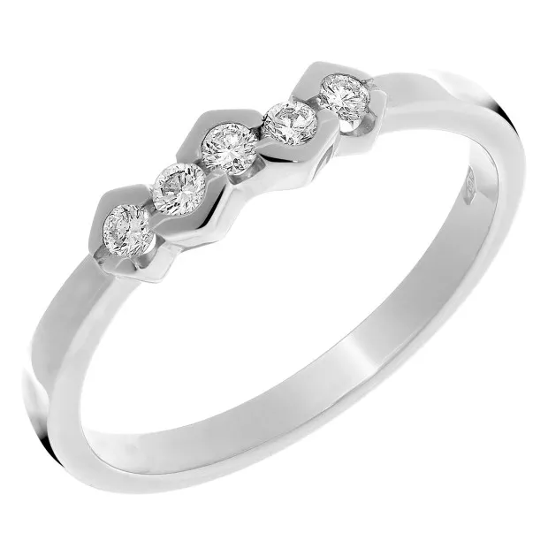 orphelia Orphelia® Women's Whitegold 18C Ring - Silver RD-33215/1