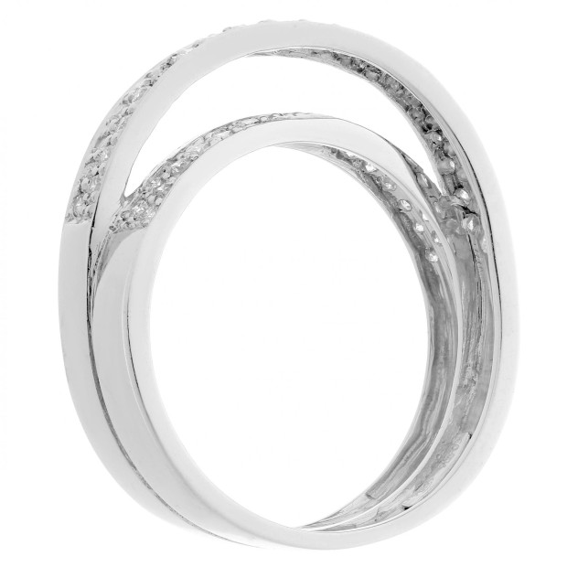Orphelia Orphelia® Women's Whitegold 18C Ring - Silver RD-33399