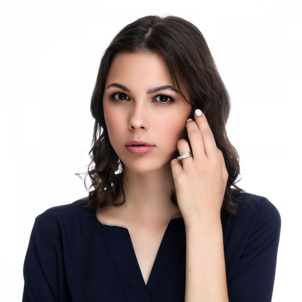 Orphelia Orphelia® Women's Whitegold 18C Ring - Silver RD-33399