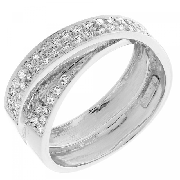 orphelia Orphelia® Women's Whitegold 18C Ring - Silver RD-33399