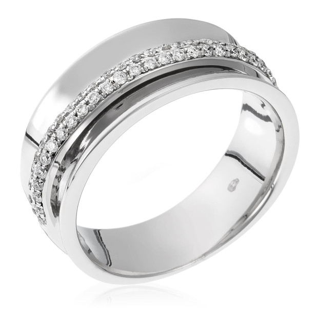 orphelia Orphelia® Women's Whitegold 18C Ring - Silver RD-3374