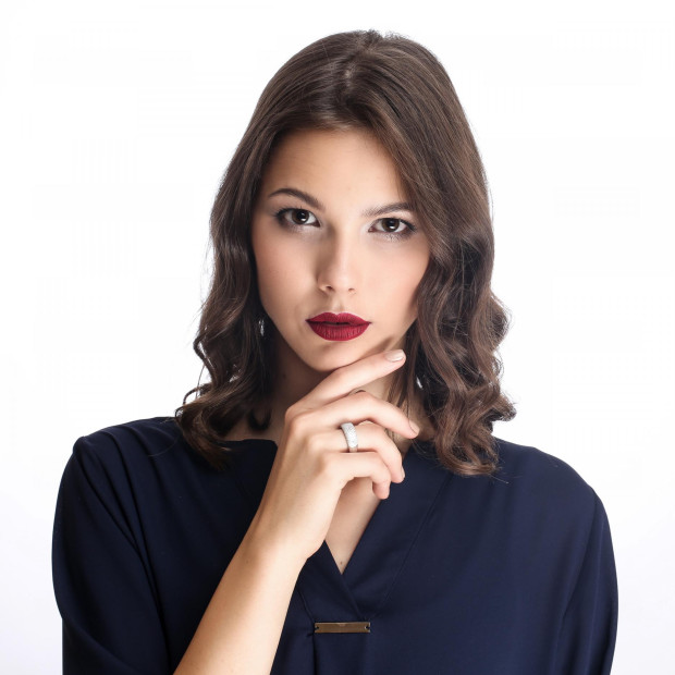 Orphelia Orphelia® Women's Whitegold 18C Ring - Silver RD-3396