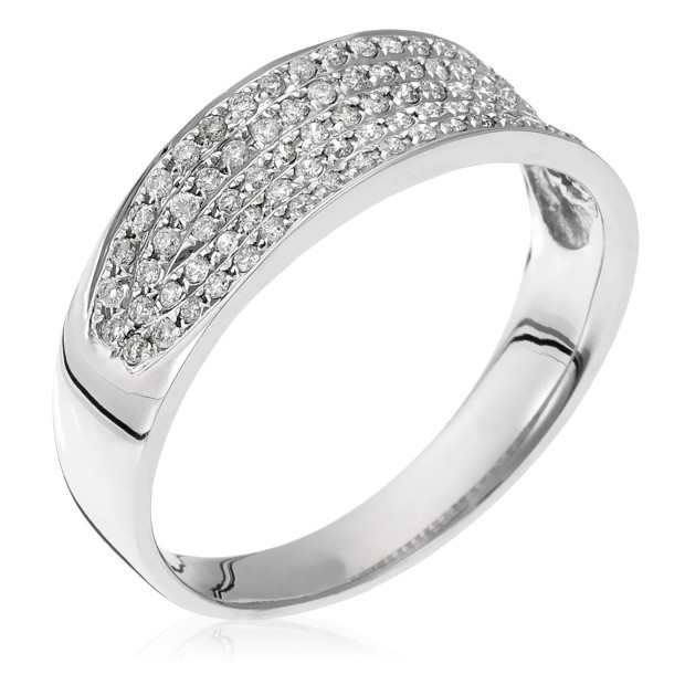 orphelia Orphelia® Women's Whitegold 18C Ring - Silver RD-3380