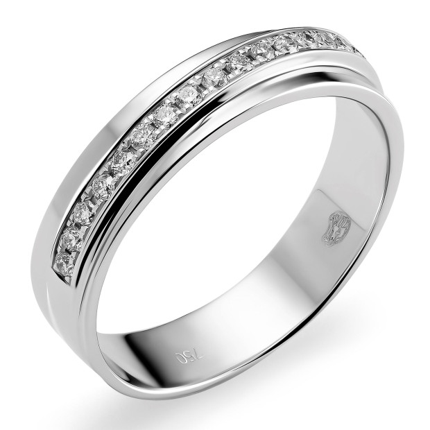 orphelia Orphelia® Women's Whitegold 18C Ring - Silver RD-3369