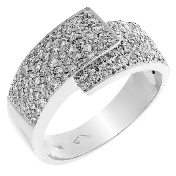 orphelia Orphelia® Women's Whitegold 18C Ring - Silver RD-33398