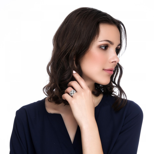 Orphelia Orphelia® Women's Whitegold 18C Ring - Silver RD-33326