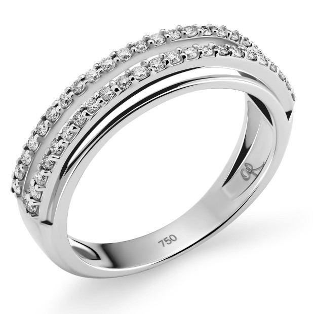 orphelia Orphelia® Women's Whitegold 18C Ring - Silver RD-3366