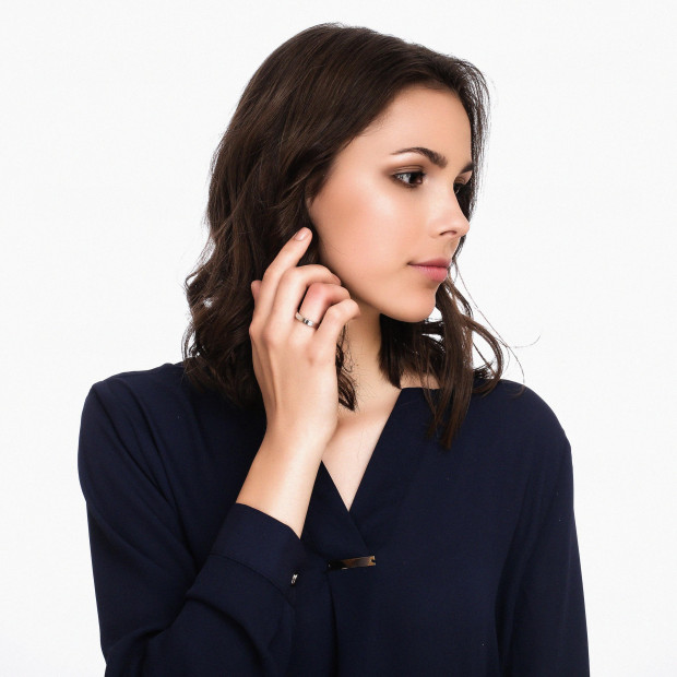 Orphelia Orphelia® Women's Whitegold 18C Ring - Silver RD-33330/1