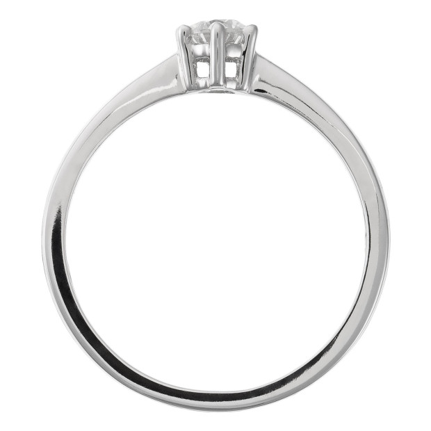 Orphelia Orphelia® Women's Whitegold 18C Ring - Silver RD-3370