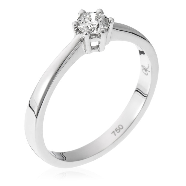 orphelia Orphelia® Women's Whitegold 18C Ring - Silver RD-3370