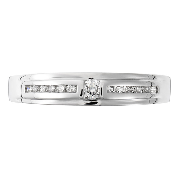 Orphelia Orphelia® Women's Whitegold 18C Ring - Silver RD-3371