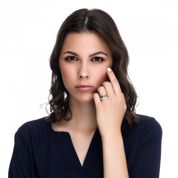 Orphelia Orphelia® Women's Whitegold 18C Ring - Silver RD-33303