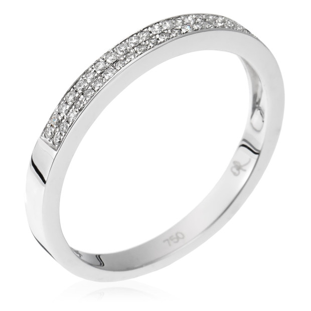 orphelia Orphelia® Women's Whitegold 18C Ring - Silver RD-3365