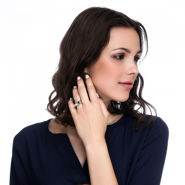 Orphelia Orphelia® Women's Whitegold 18C Ring - Silver RD-33015