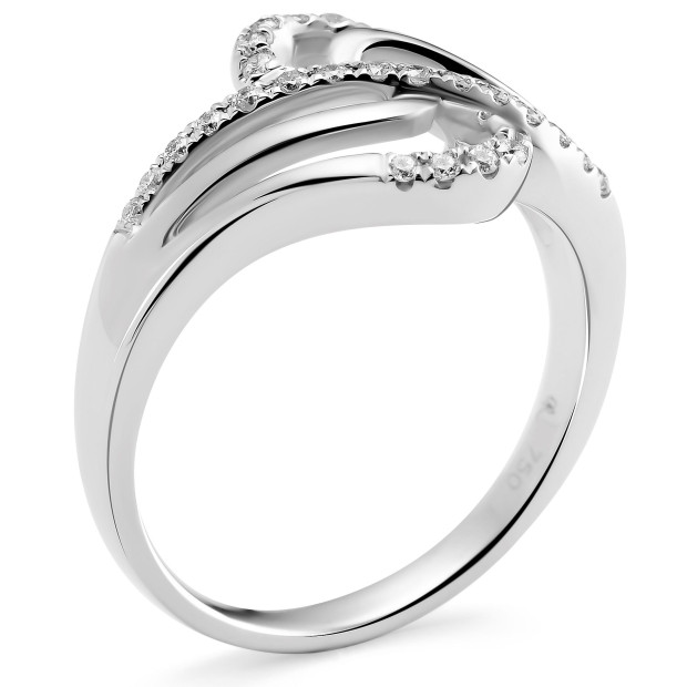 Orphelia Orphelia® Women's Whitegold 18C Ring - Silver RD-3375