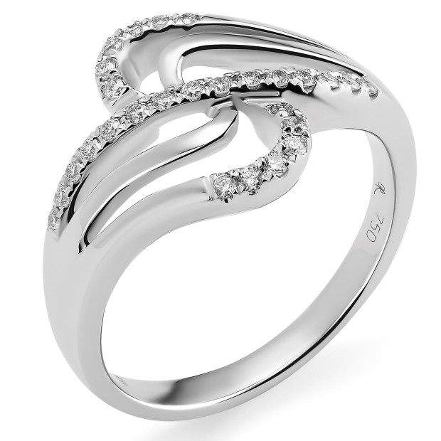 orphelia Orphelia® Women's Whitegold 18C Ring - Silver RD-3375