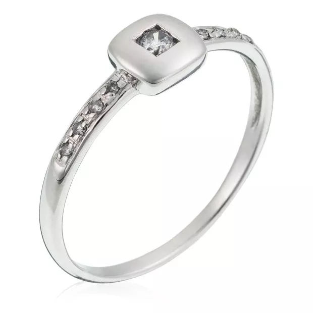 orphelia Orphelia® Women's Whitegold 18C Ring - Silver RD-33349