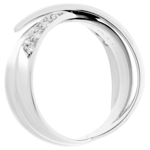 Orphelia Orphelia® Women's Whitegold 18C Ring - Silver RD-3413
