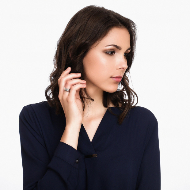 Orphelia Orphelia® Women's Whitegold 18C Ring - Silver RD-3413