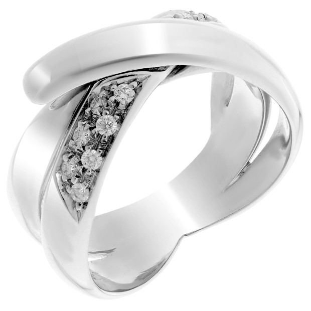 orphelia Orphelia® Women's Whitegold 18C Ring - Silver RD-3413