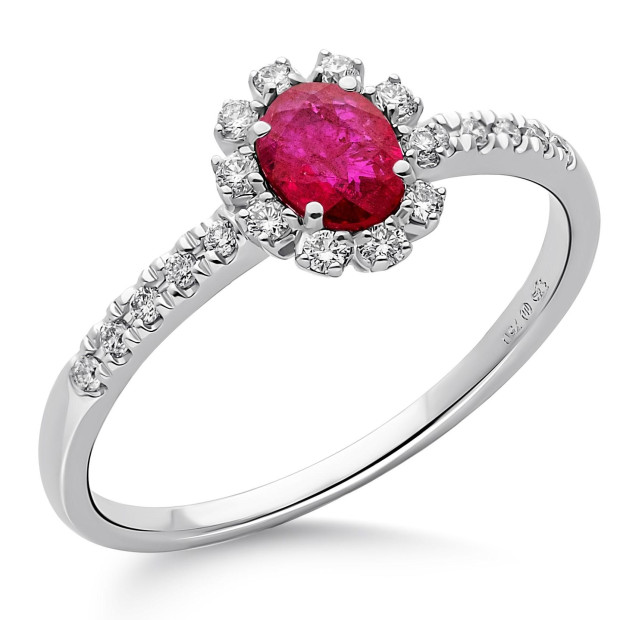 orphelia Orphelia® Women's Whitegold 18C Ring - Silver RD-3928/RU