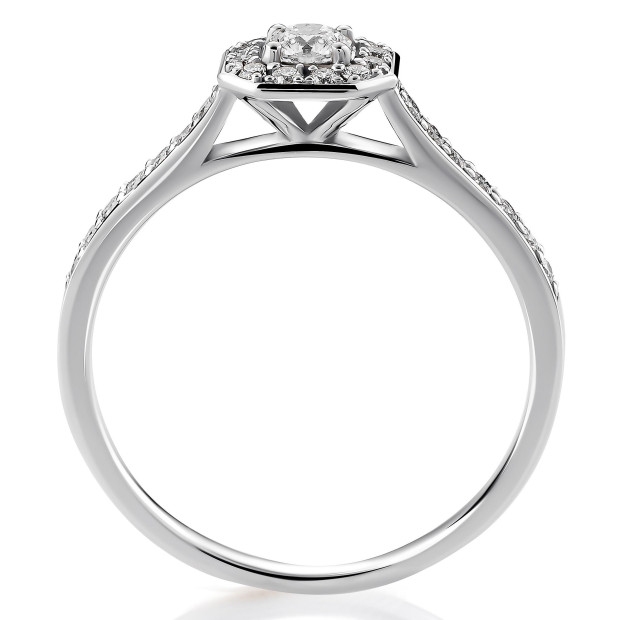 Orphelia Orphelia® Women's Whitegold 18C Ring - Silver RD-3915