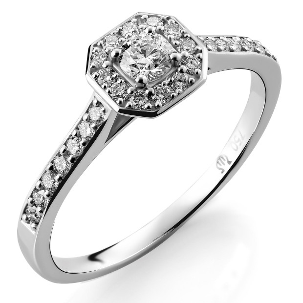 orphelia Orphelia® Women's Whitegold 18C Ring - Silver RD-3915
