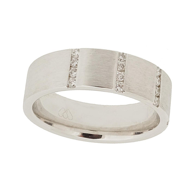 Orphelia Orphelia® Women's Whitegold 18C Ring - Silver RD-B3304/6/DG