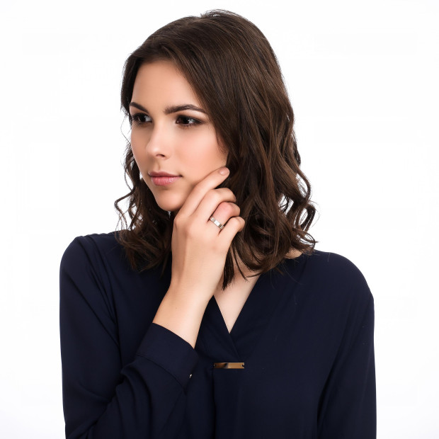 Orphelia Orphelia® Women's Whitegold 18C Ring - Silver RD-B3308/1