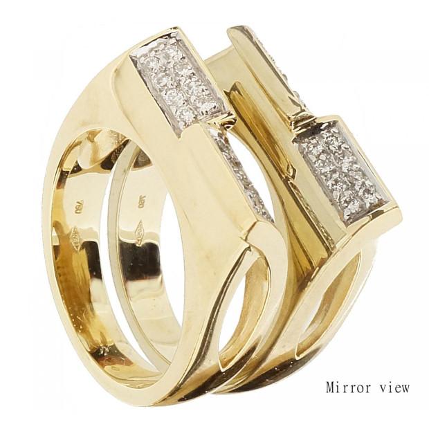 Orphelia Orphelia® Women's Yellow Gold 18C Ring - Gold RD-33075